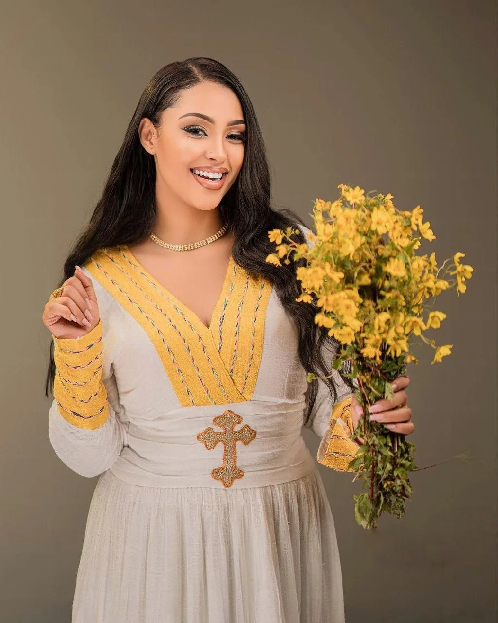 Yellow Design Habesha Dress Gorgeous Habesha Kemis Ethiopian Dress Design
